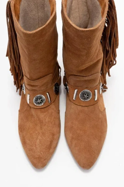 Forever & Always Shoes Selora Leather Buckle Western Boot In Multi