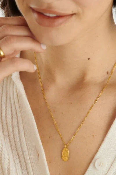 Katie Loxton 'sagittarius' Waterproof Gold Zodiac Necklace In Blue