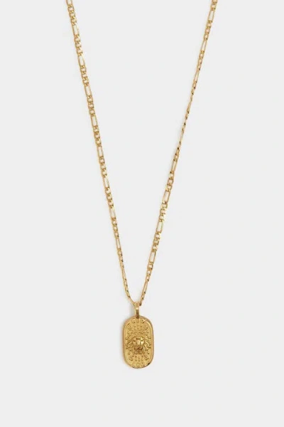 Katie Loxton 'leo' Waterproof Gold Zodiac Necklace In Brown