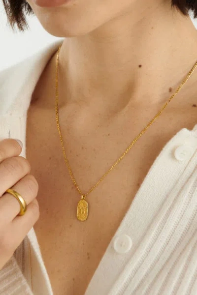 Katie Loxton 'gemini' Waterproof Gold Zodiac Necklace In Brown