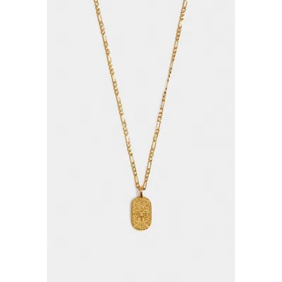Katie Loxton 'aries' Waterproof Gold Zodiac Necklace In Brown
