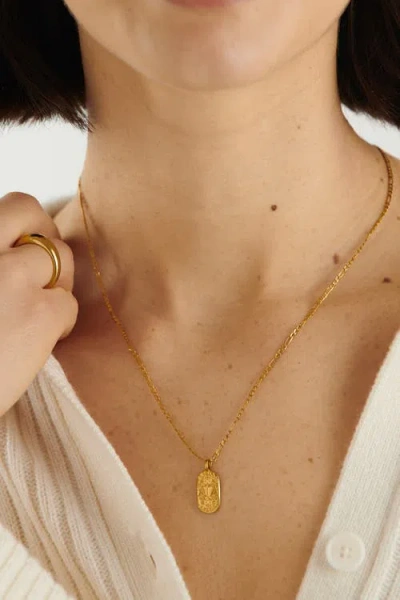 Katie Loxton 'libra' Waterproof Gold Zodiac Necklace In Blue