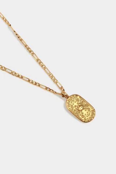 Katie Loxton 'cancer' Waterproof Gold Zodiac Necklace In Gold