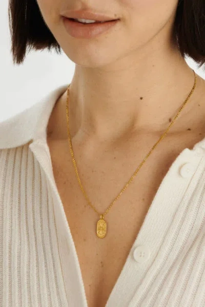 Katie Loxton 'cancer' Waterproof Gold Zodiac Necklace In Gold
