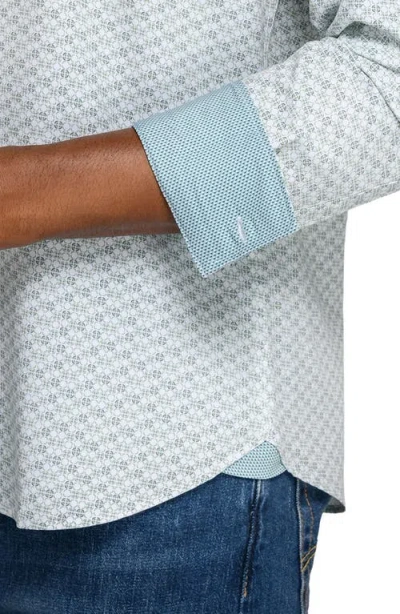 Construct Circle Duo Woven Long Sleeve Basic In White