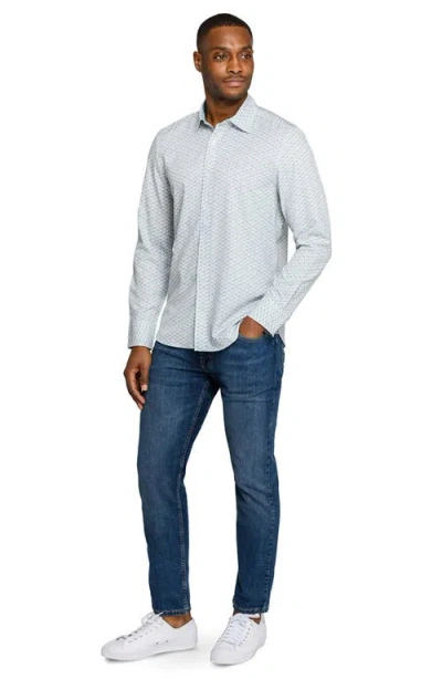 Construct Circle Duo Woven Long Sleeve Basic In White