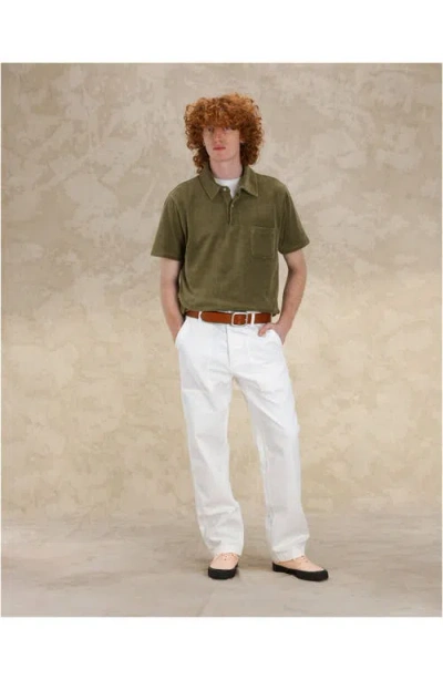 Fortela Newfatigue Herringbone Cotton Fatigue Trousers In Gray