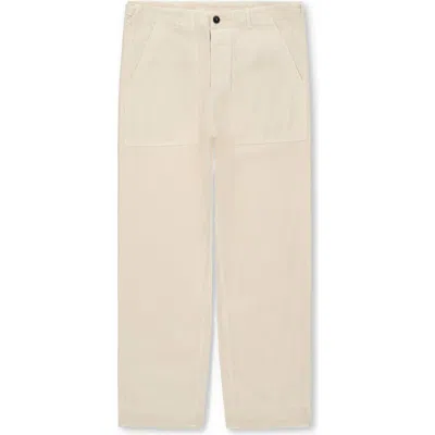 Fortela Newfatigue Herringbone Cotton Fatigue Trousers In Gray