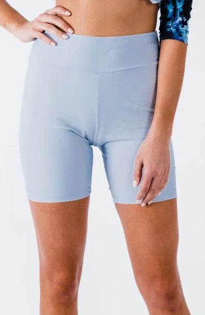 Calypsa Mid-thigh Swim Shorts In Multi