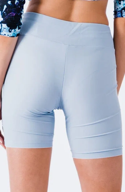 Calypsa Mid-thigh Swim Shorts In Multi