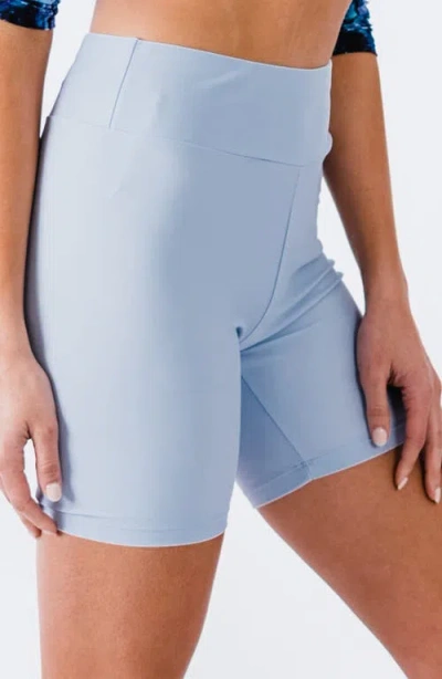 Calypsa Mid-thigh Swim Shorts In Multi