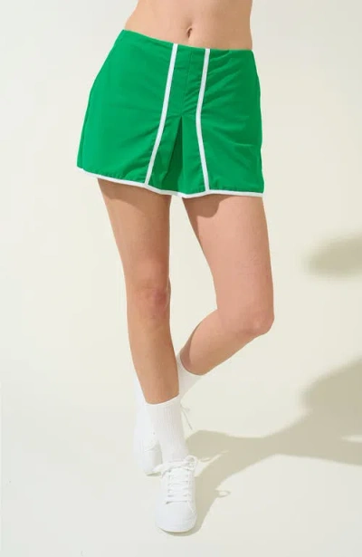 Bobbe Active Box-pleated Tennis Skirt In Green