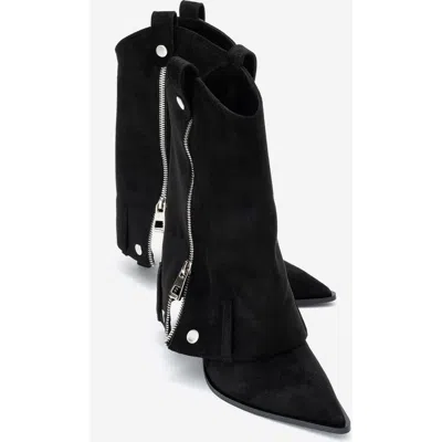 Prologue Shoes Lola Zip Pointed Toe Heel Boot In Animal Print