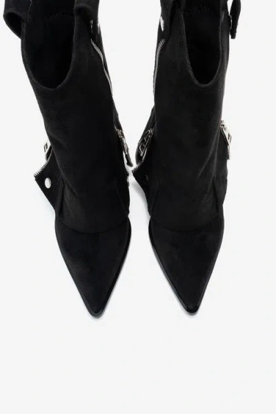 Prologue Shoes Lola Zip Pointed Toe Heel Boot In Animal Print