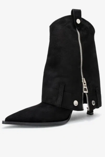 Prologue Shoes Lola Zip Pointed Toe Heel Boot In Animal Print