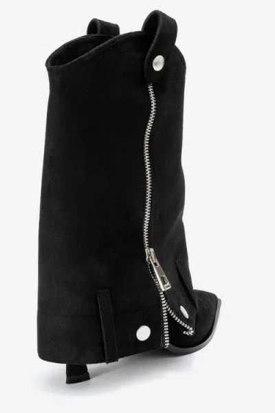 Prologue Shoes Lola Zip Pointed Toe Heel Boot In Animal Print