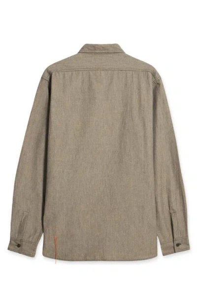 Fortela Otero Carbon Chambray Shirt In Brown