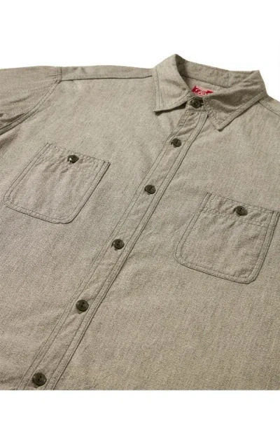 Fortela Otero Carbon Chambray Shirt In Brown