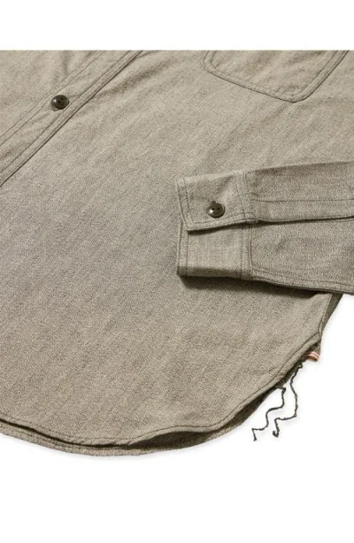 Fortela Otero Carbon Chambray Shirt In Brown
