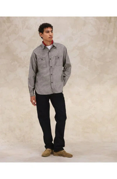 Fortela Otero Carbon Chambray Shirt In Brown