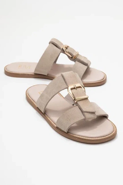 Forever & Always Shoes Sveta Leather Buckled Sandal In Multi