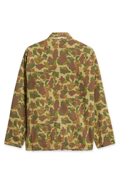 Fortela Frog Cotton Camouflage Overshirt In Green