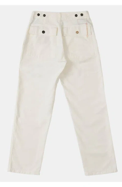 Fortela Jerryt Herringbone Cotton Fatigue Trousers In Gray