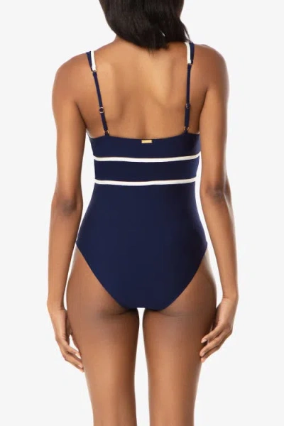 Helen Jon Plunge Front Tie One-piece In Multi