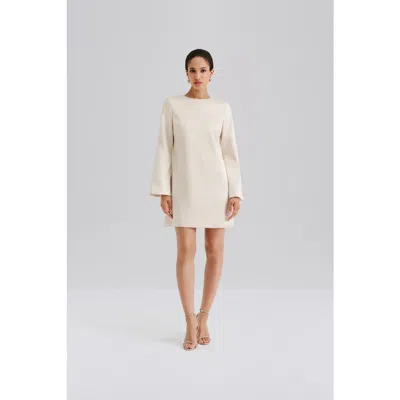 Malina Elna Bow Detailed Mini Dress In White