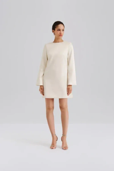 Malina Elna Bow Detailed Mini Dress In White