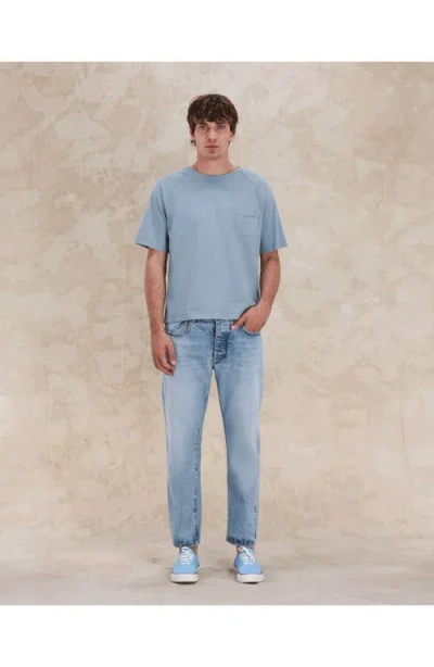 Fortela Vermont Jersey T-shirt With Chest Pocket In Blue