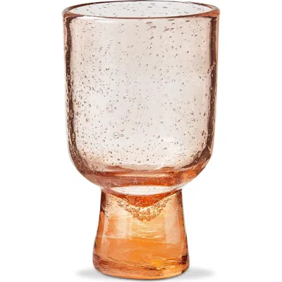 Tag Bubble Glass Footed Blush Drinkware Set Of 10oz Glasses In Orange