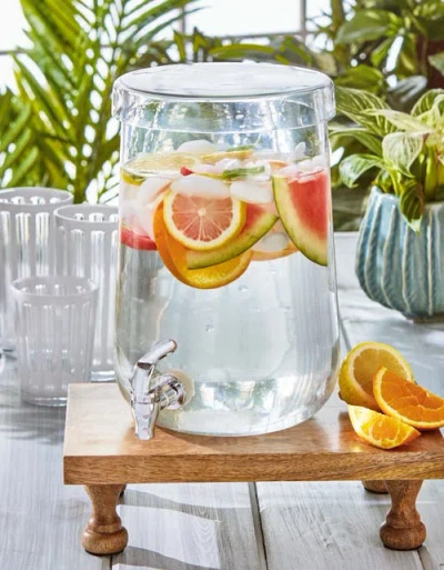 Tag Clear 192oz Drink Dispenser Beverage Server For Parties In Transparent