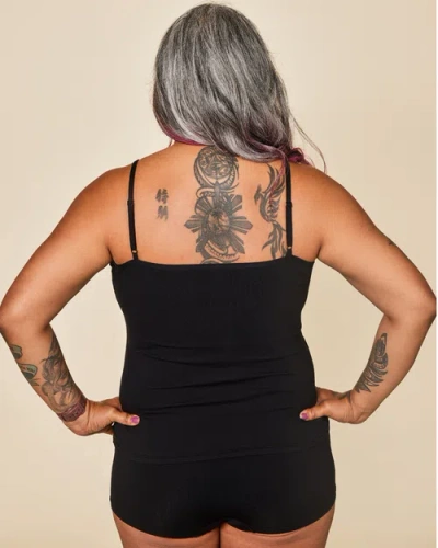 Meadow Luna Cotton Cami In Black