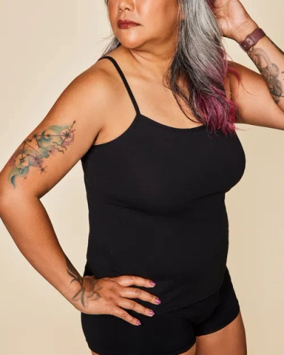 Meadow Luna Cotton Cami In Black