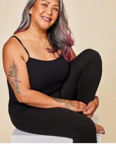 Meadow Luna Cotton Cami In Black