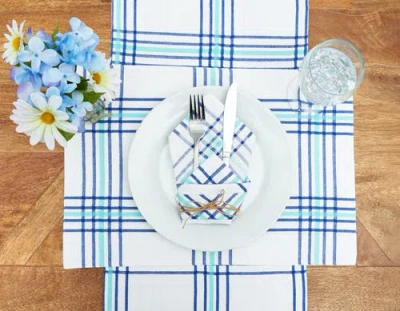 C & F Home C&f Home River Run Blue & White Set Of 6 Placemats, 13" X 19" In Blue