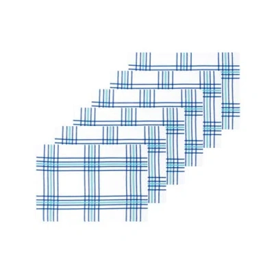 C & F Home C&f Home River Run Blue & White Set Of 6 Placemats, 13" X 19" In Blue