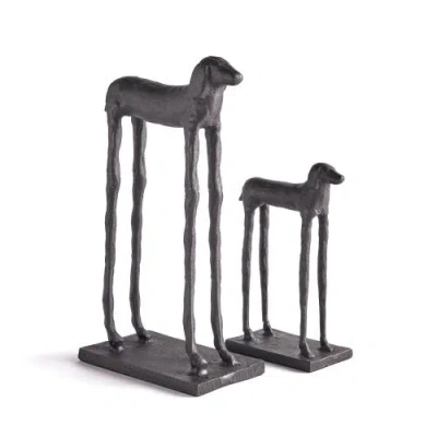 Napa Home & Garden Two Hounds Set Of 2 In Black
