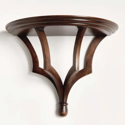 Napa Home & Garden Bennett Antique White Floating Wall Shelf In Brown