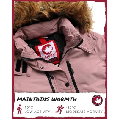 Canada Weather Gear Long Winter Jacket In Pink