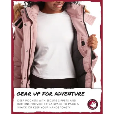 Canada Weather Gear Long Winter Jacket In Pink