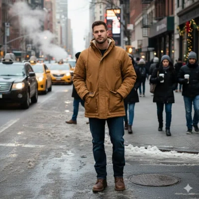 Canada Weather Gear Duck Canvas Jacket In Brown