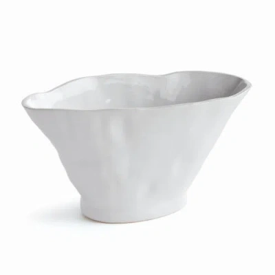 Napa Home & Garden Madara White Gloss Oval Large Ceramic Sculptural Vase 18.75" In White