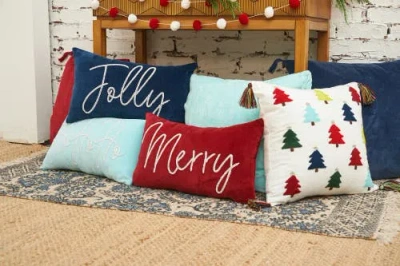 Carol & Frank 48" Ruby & White Pompom Garland In Multi