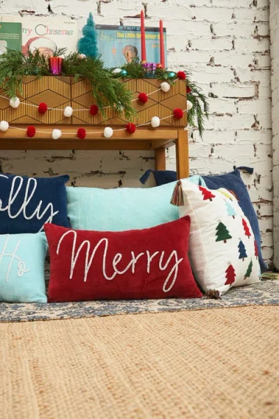 Carol & Frank 48" Ruby & White Pompom Garland In Multi