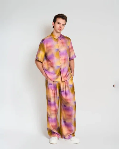 Lost Pattern Nyc "brooklyn" Oversized Silk Hawaii Shirt In Multi