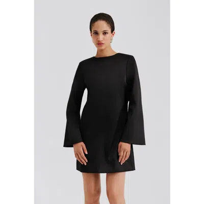 Malina Elna Bow Detailed Mini Dress In Brown