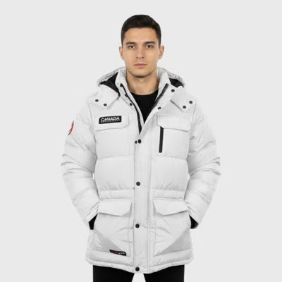 Canada Weather Gear Heavyweight Hooded Puffer Jacket In White