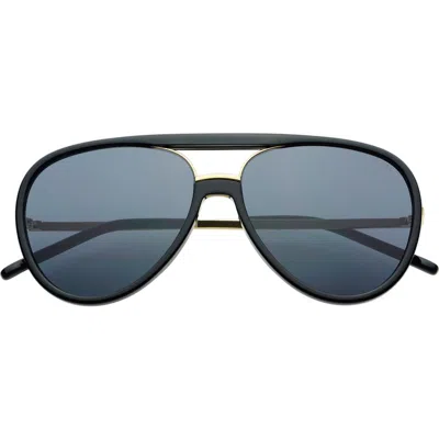 Freyrs Eyewear Shay Aviator Sunglasses In Black
